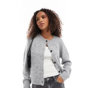 Vero Moda NWT Novah Cardigan Sweater Round Neck Gray Sz Small